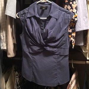 ALFANI - Twisted and Fun Coneflower Blue Top